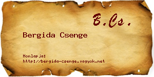 Bergida Csenge névjegykártya
